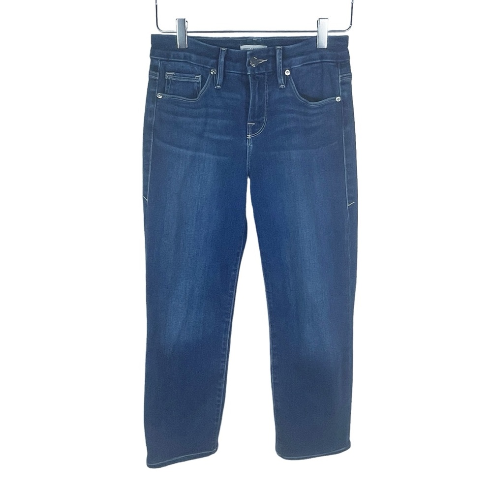 Good American Good Straight Leg Style GPS367T Blue 383 Stretch Mid Rise Size 2 - Picture 4 of 14